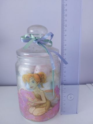 Frasco de vidro - Fada Sininho