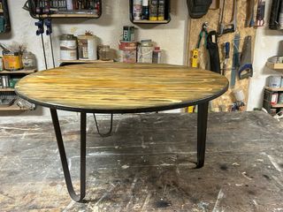 VIGGO: Mesa de centro de madera redonda