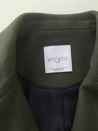 Abrigo paño cremallera Verde