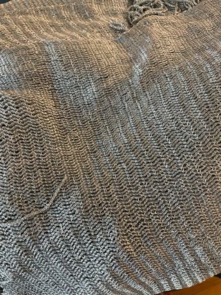 scialle stola argentata