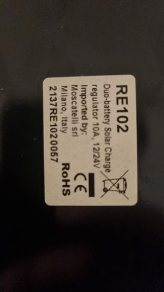 Regolatore carica pannello solare camper o barca