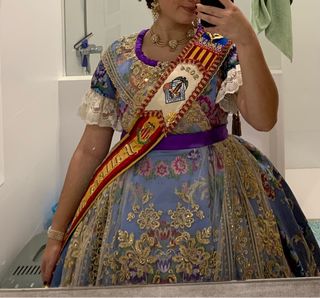 Traje de fallera manga de farol