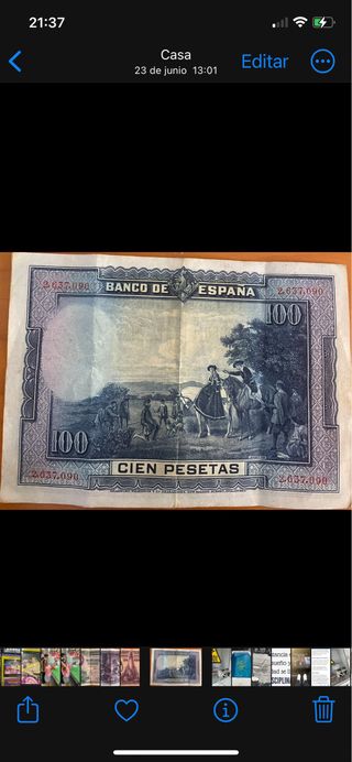 billete 100 pesetas año 1928