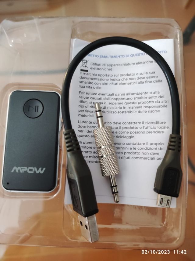 Receptor de musica inalambrico bluetooth