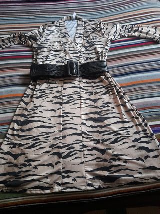 Vestido animal print 