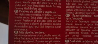Picadora cebollas y vegetales 