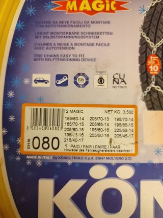 Catene per auto facile montaggio