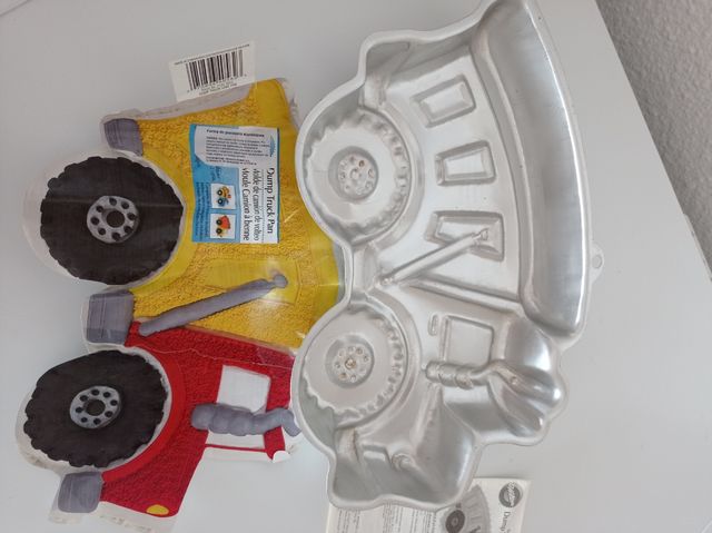 molde tarta camión de basura y tractor
