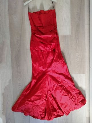 Vestido rojo seda salvaje Gala/Fiesta Etxart&Panno