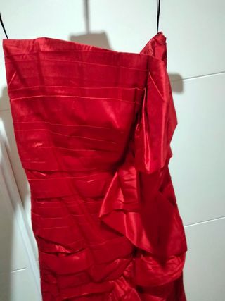 Vestido rojo seda salvaje Gala/Fiesta Etxart&Panno