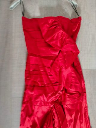 Vestido rojo seda salvaje Gala/Fiesta Etxart&Panno