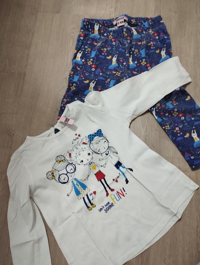 Conjunto niña pantalón y camiseta