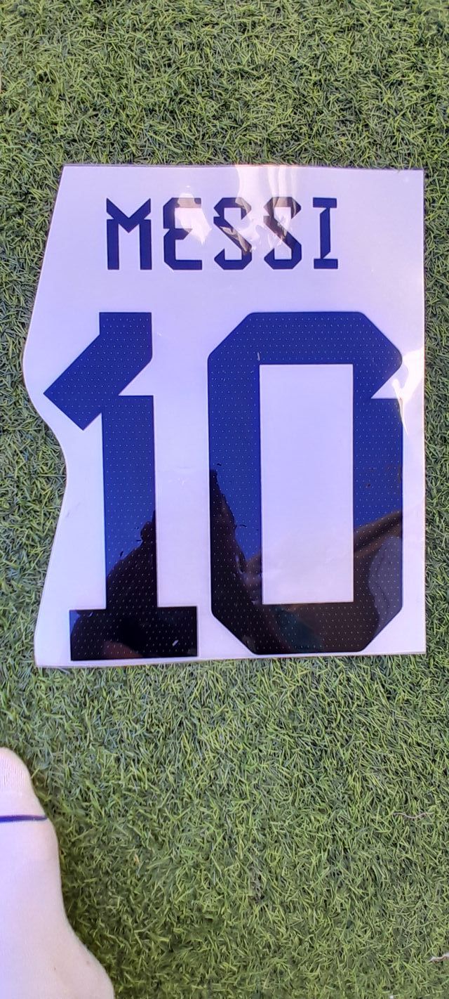 Estampado nombre y numero de Messi