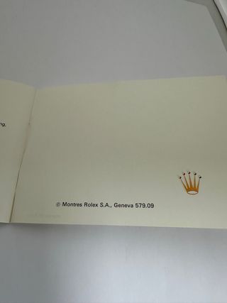 Libreto Su Rolex Oyster año 1979