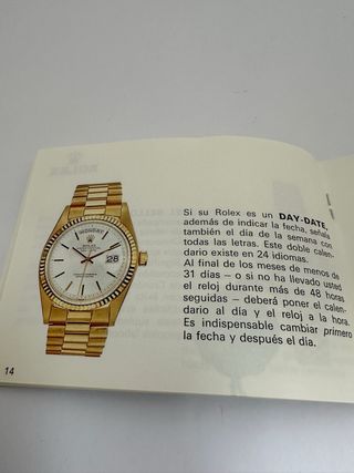 Libreto Su Rolex Oyster año 1979