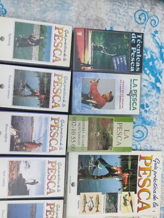 Cintas video vhs y revistas de pesca