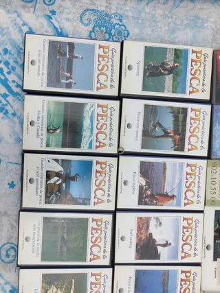 Cintas video vhs y revistas de pesca