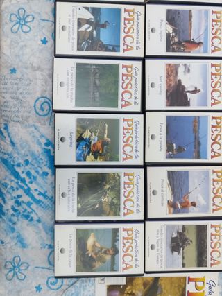 Cintas video vhs y revistas de pesca