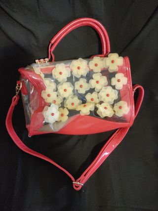 BOLSOS TRANSPARENTES FLORES