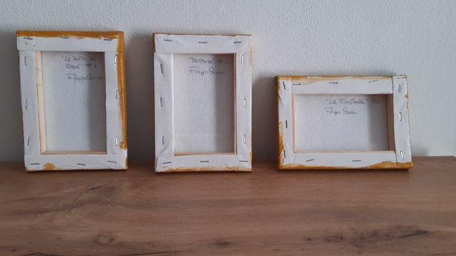 Quadretti dipinti a mano, casa, portone,finestra