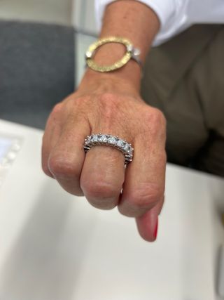 anillo alianza circonitas talla princesa
