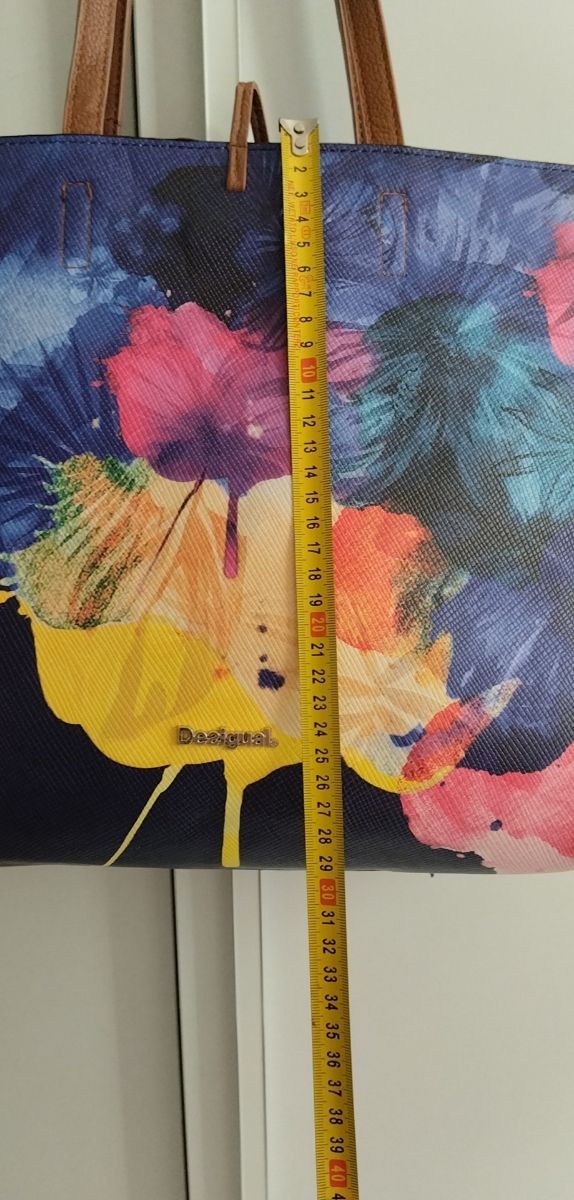 Borsa Desigual reversibile fantasia floreale