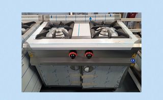 Cocina industrial de 2 fuegos