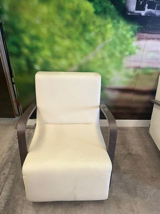 Sillón polipiel blanco