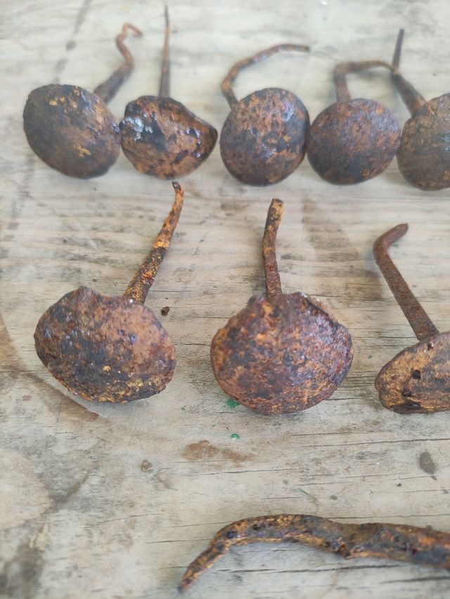 Conjunto clavos antiguos hierro