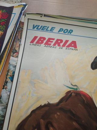 Cartel Iberia - Vuele por Iberia Torero toros bull