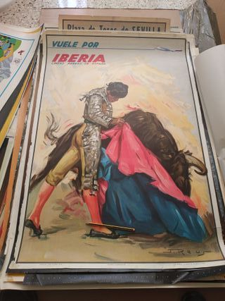Cartel Iberia - Vuele por Iberia Torero toros bull