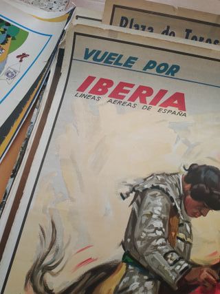 Cartel Iberia - Vuele por Iberia Torero toros bull