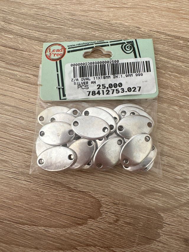 Lote de 740 Placas para grabar, zamak (minis)