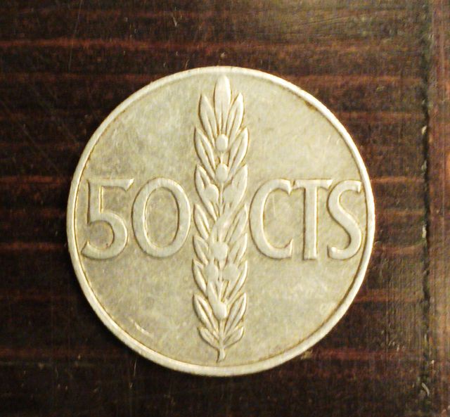 2 Monedas 50 Céntimos, Franco, 1966, 1971 y 1973