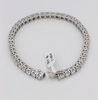 Pulsera Riviere de Oro Blanco con brillantes