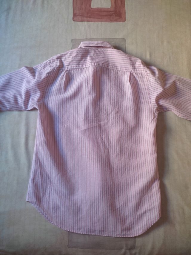 Camisa manga larga rosa rayas hombre S Springfield