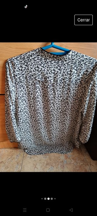 Blusa mujer blanco y negro talla 44