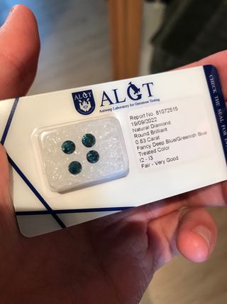 •ÚLTIMA OFERTA• Diamante azul, Fancy deep blue