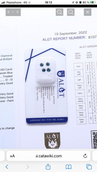 •ÚLTIMA OFERTA• Diamante azul, Fancy deep blue