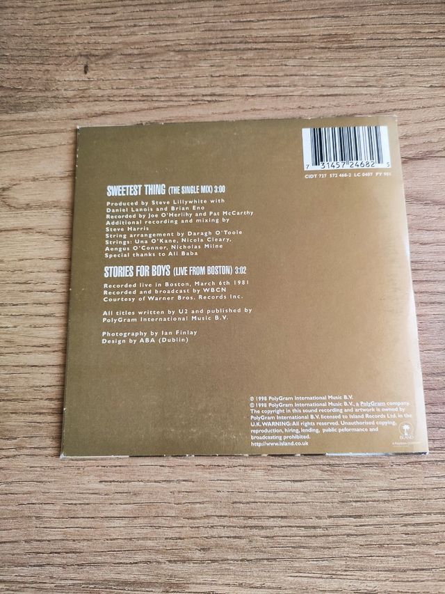 Lote 2 CD single de U2