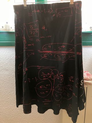 Falda negra y roja Desigual