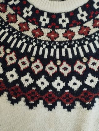 Jersey t-S blanco c/ tonos rojo - negro 