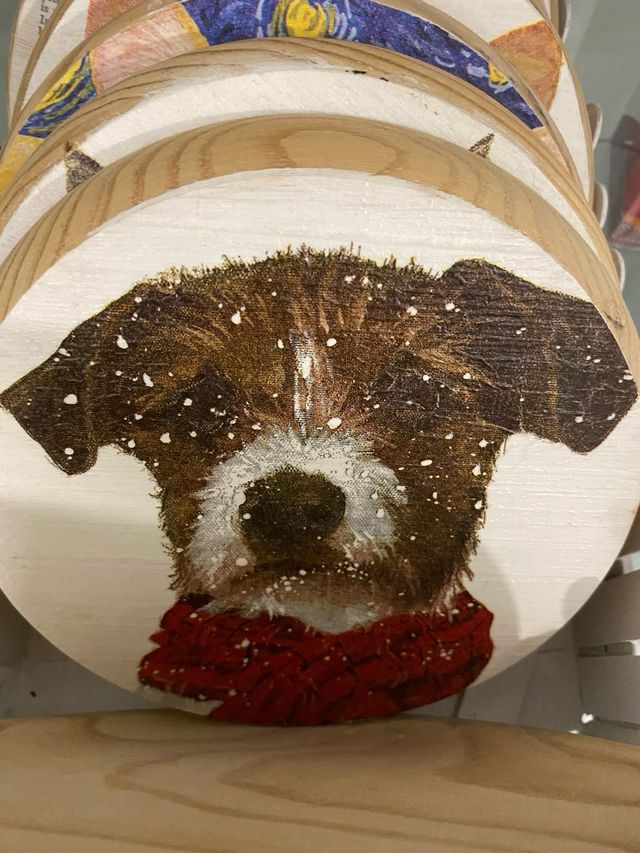 PLATOS DE MADERA PERRO Y GATO