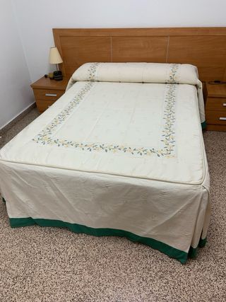 Edredón con cojines para cama 1,35 cm