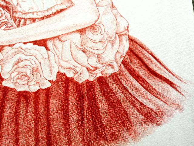 Quadro - La Donna delle Rose, Realizzato a mano