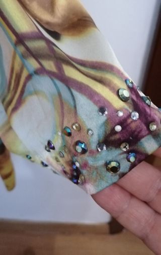 Blusa estampada,seda