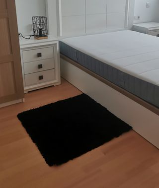 Alfombra cuadrada pelo largo