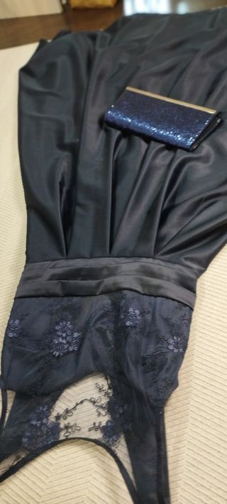 Vestido azul antracita (PARA BODA)