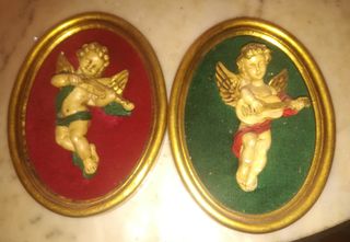 Pareja de Angelitos para dormitorio infantil