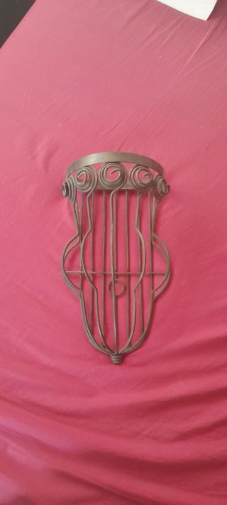 Porta macetas o aplique forja ideal jardin o patio